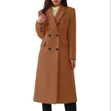 Fashion new women's autumn winter Europe and the United States long plus size woolen women's coat woolen coat women's trend