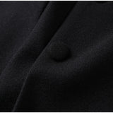 Elegant Women's Long Coat V-Neck Solid Slim Single-button Waist-Closed Lady Jacket 2025 Autumn Winter Chic Female Streetwear