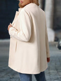 Women's casual high neck long woolen coat, 2025 autumn/winter new jacket for women