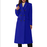 Fashion new women's autumn winter Europe and the United States long plus size woolen women's coat woolen coat women's trend