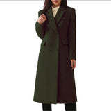 Fashion new women's autumn winter Europe and the United States long plus size woolen women's coat woolen coat women's trend