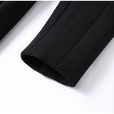 Elegant Women's Long Coat V-Neck Solid Slim Single-button Waist-Closed Lady Jacket 2025 Autumn Winter Chic Female Streetwear