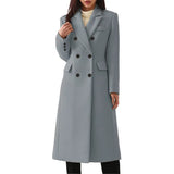Fashion new women's autumn winter Europe and the United States long plus size woolen women's coat woolen coat women's trend